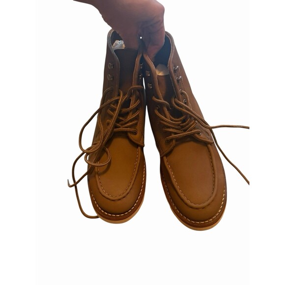 NEW Thursday Boot Co Diplomat Moc Toe Boots Mens 8.5 Brown Leather Vibram Wedge main image 11